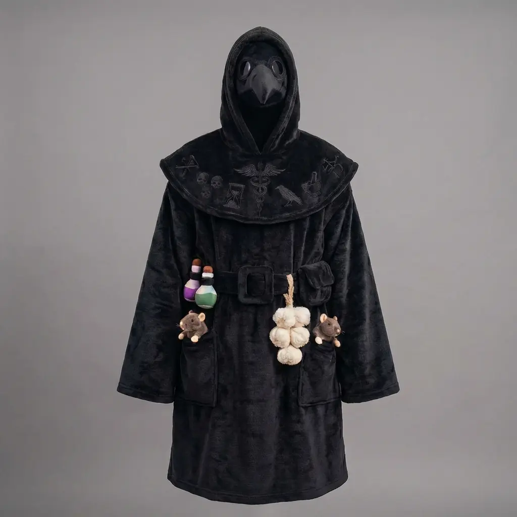 CozyRelic Plague Doctor Hoodie Blanket